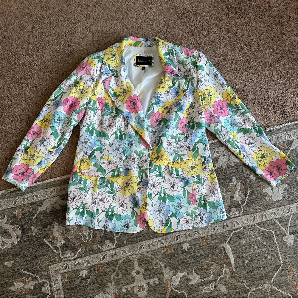 Eloquii co-ord Colorful Floral Pantsuit set